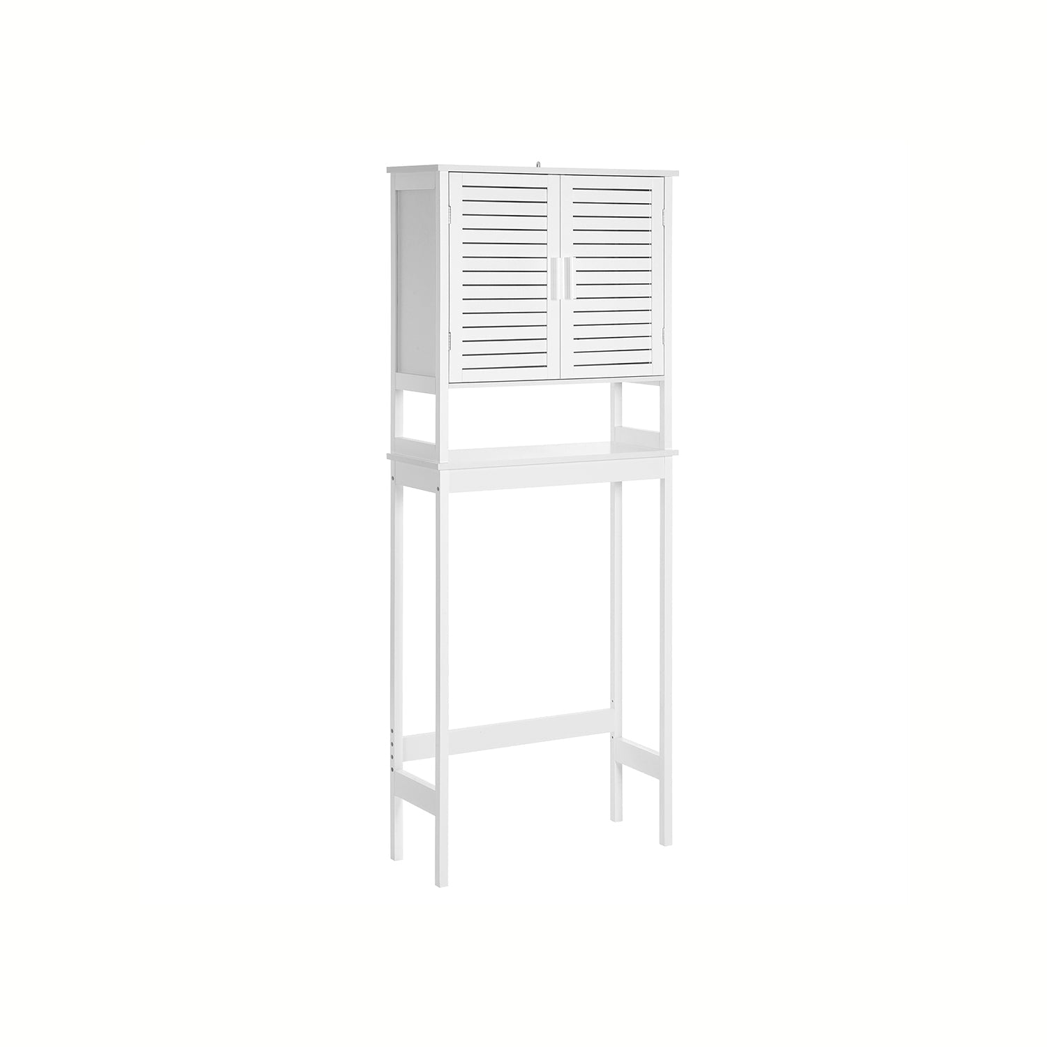 Over The Toilet Storage Cabinet - Bamboo - With Doors And Shelves