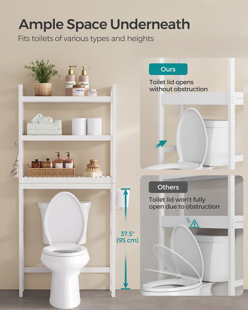 Over The Toilet Storage Rack - 3 Tier - Bathroom Organizer