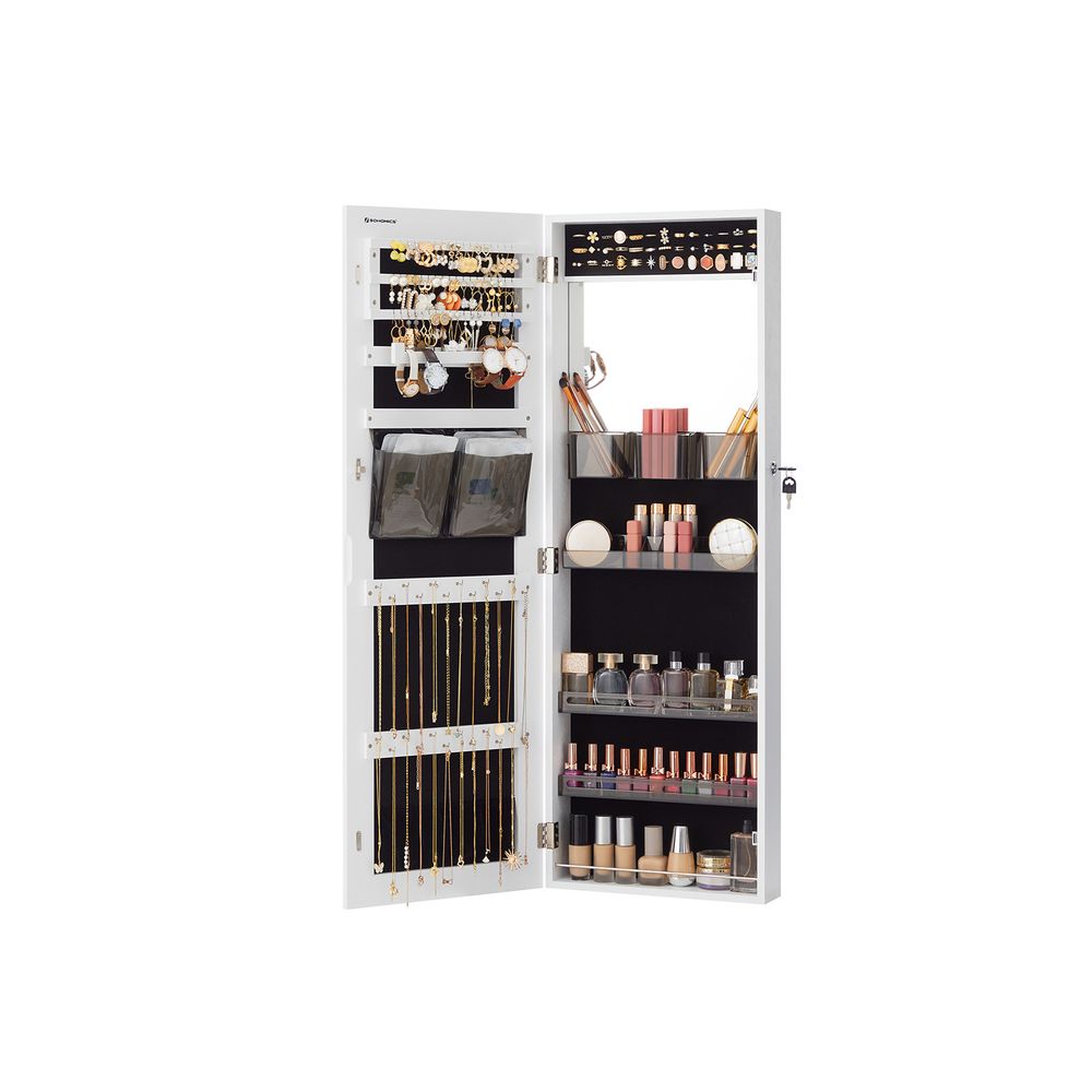 Jewelry Cabinet Armoire - Lockable - Full Length Mirror Storage