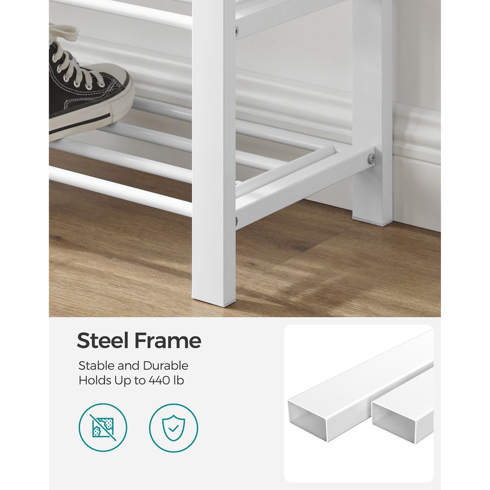 Shoe Bench With Cushion - Entryway Shoe Storage Seating