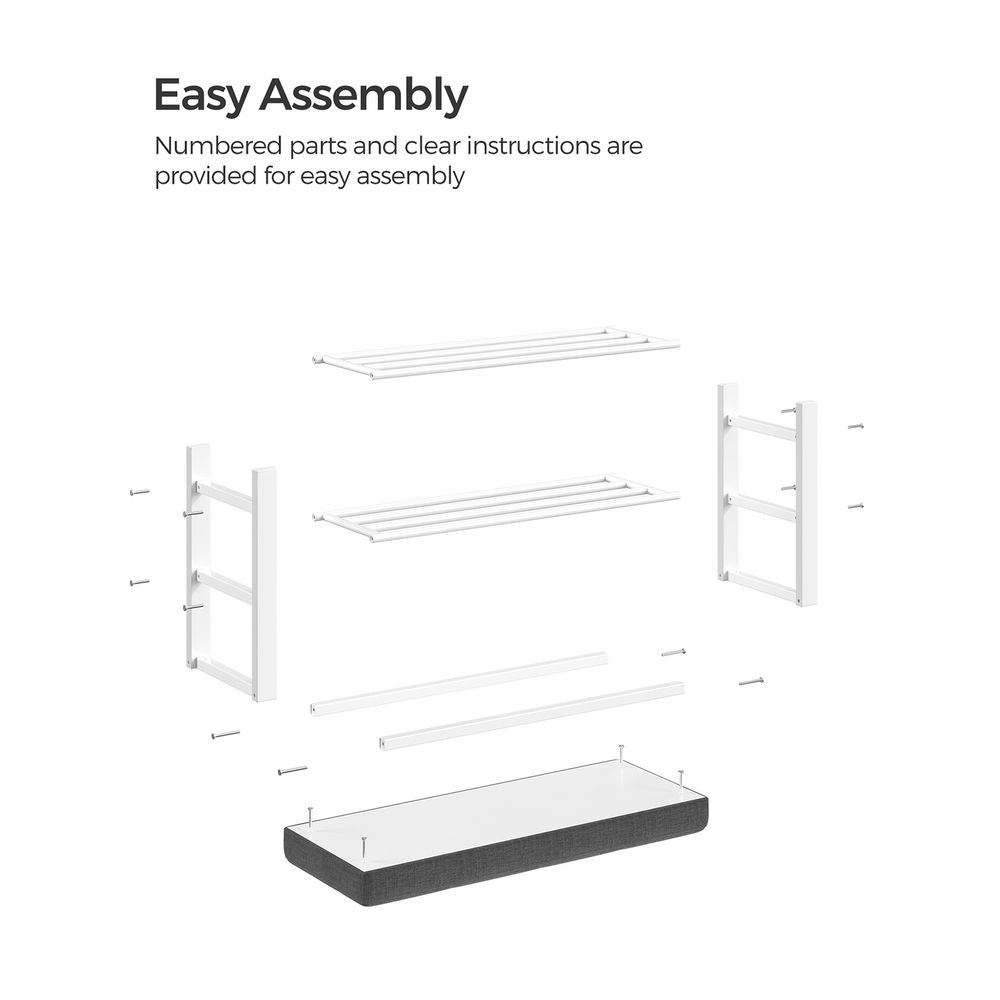 Shoe Bench With Cushion - Entryway Shoe Storage Seating