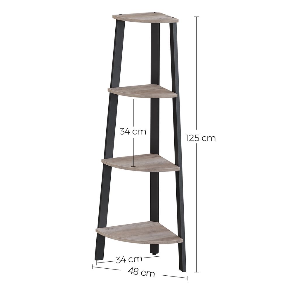 Corner Shelf Stand - 4 Tier - Floor Standing Storage
