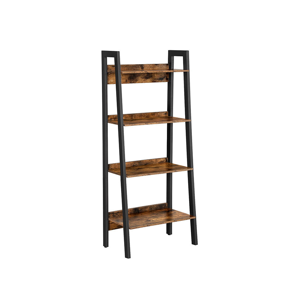 Ladder Shelf - 4 Tier Slim - Metal Frame Storage Shelf