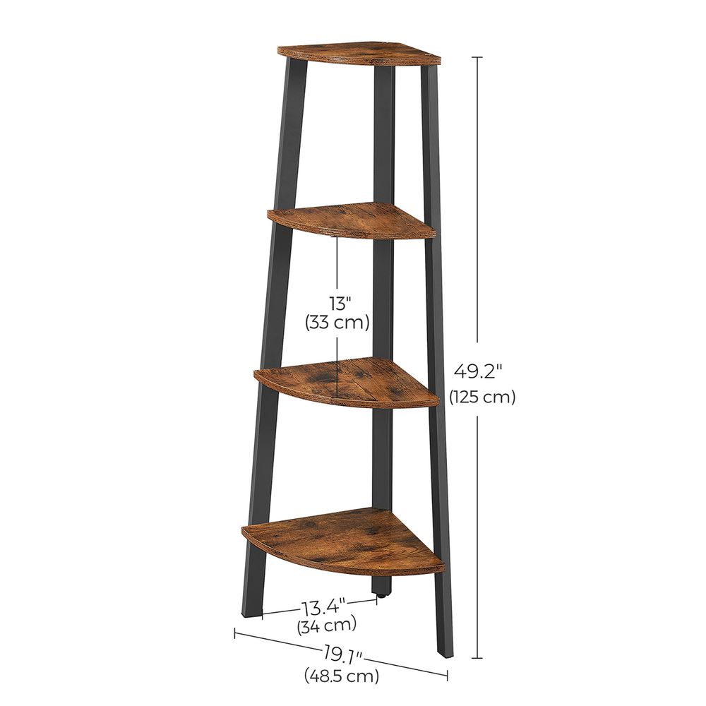 Corner Shelf Stand - 4 Tier - Floor Standing Storage
