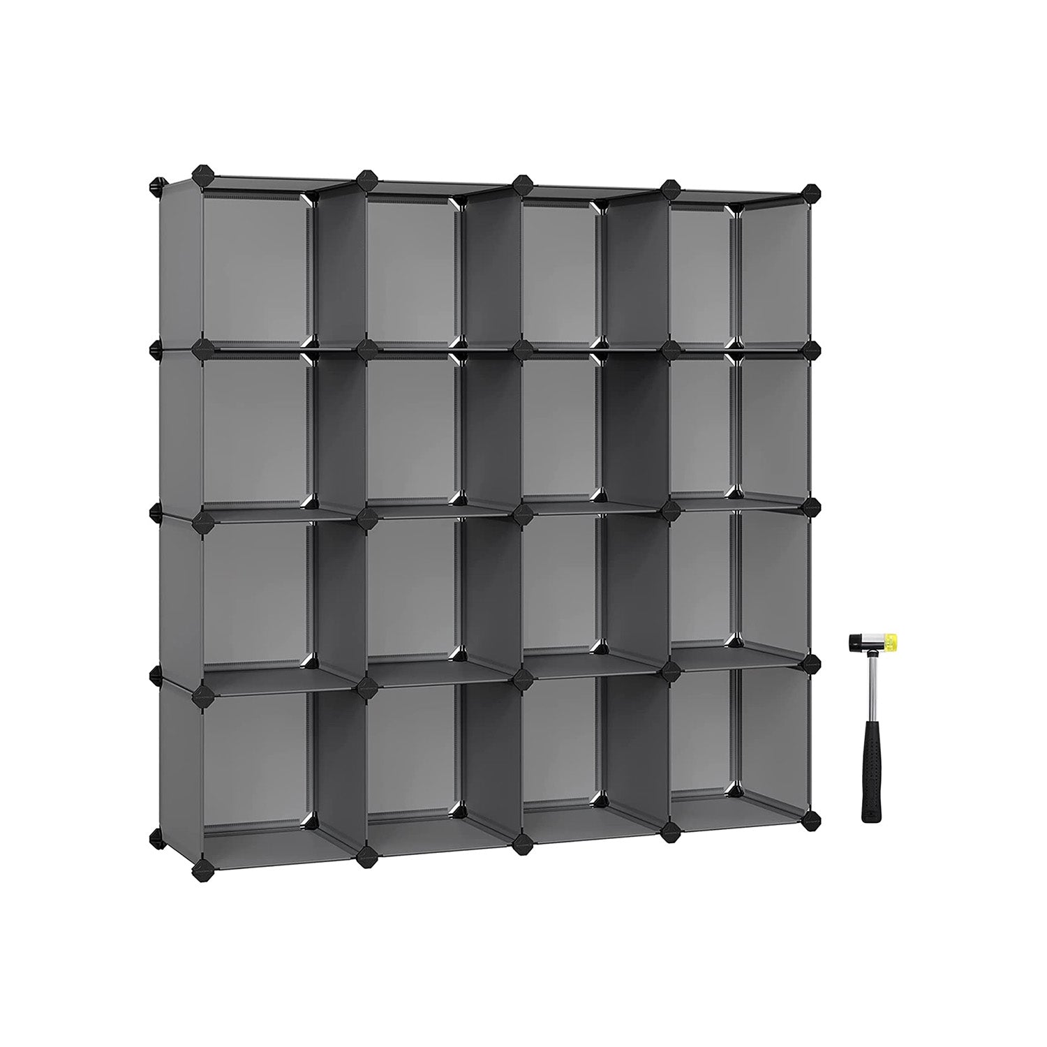 Cube Storage Organizer - Modular Plastic - Set Of 16 Cubes