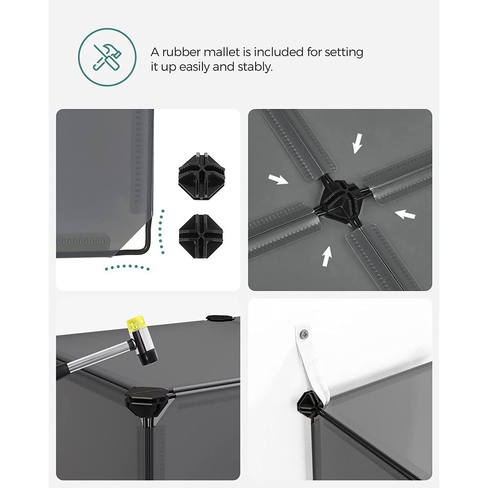 Cube Storage Organizer - Modular Plastic - Set Of 16 Cubes