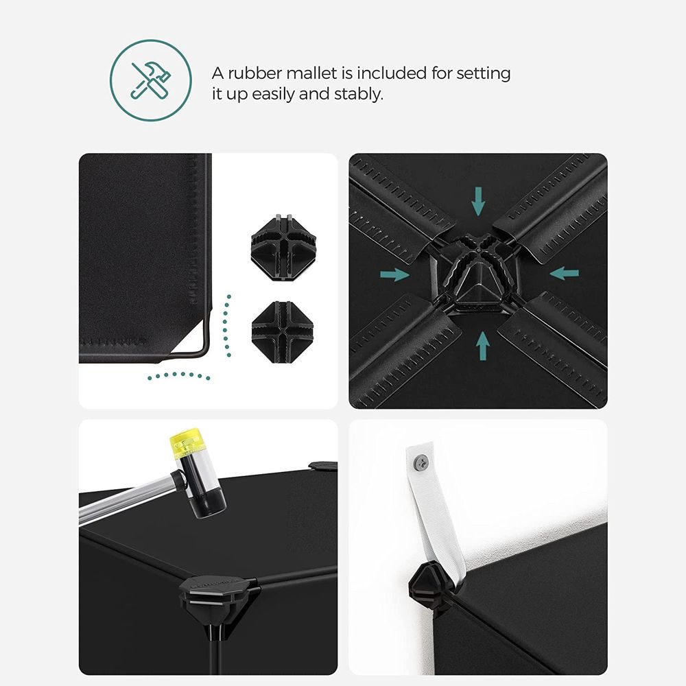 Cube Storage Organizer - Modular Plastic - Set Of 16 Cubes