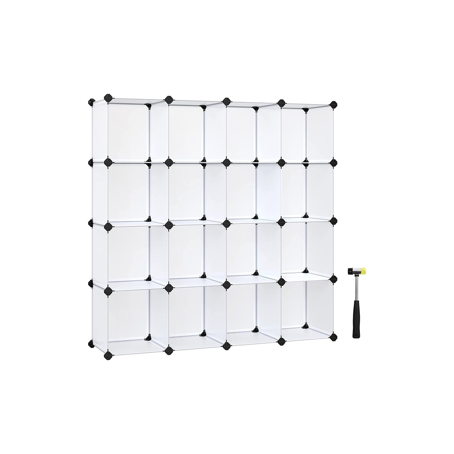 Cube Storage Organizer - Modular Plastic - Set Of 16 Cubes