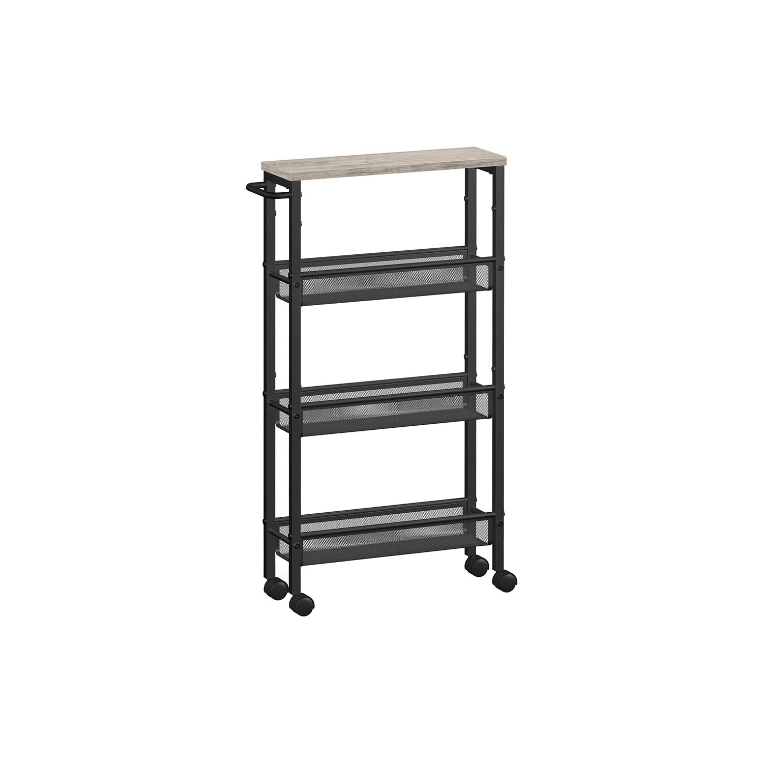 Rolling Storage Cart - 4 Or 5 Tier - Slim With Wheels