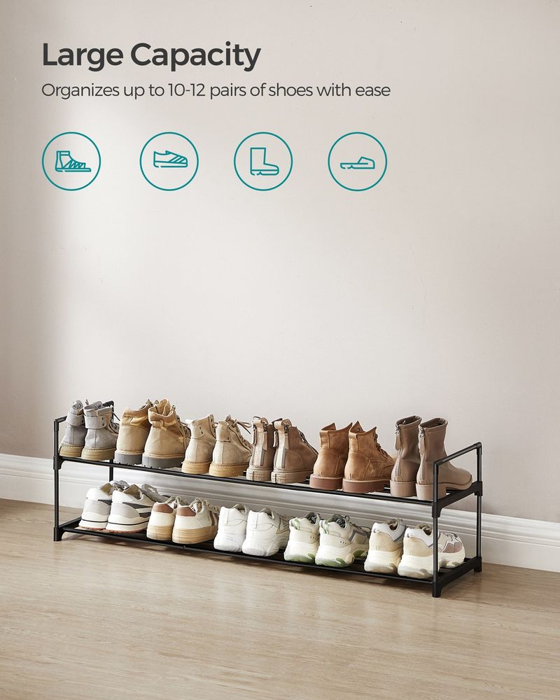 Metal Shoe Rack – Multi Tier Storage – Entryway & Closet Organizer