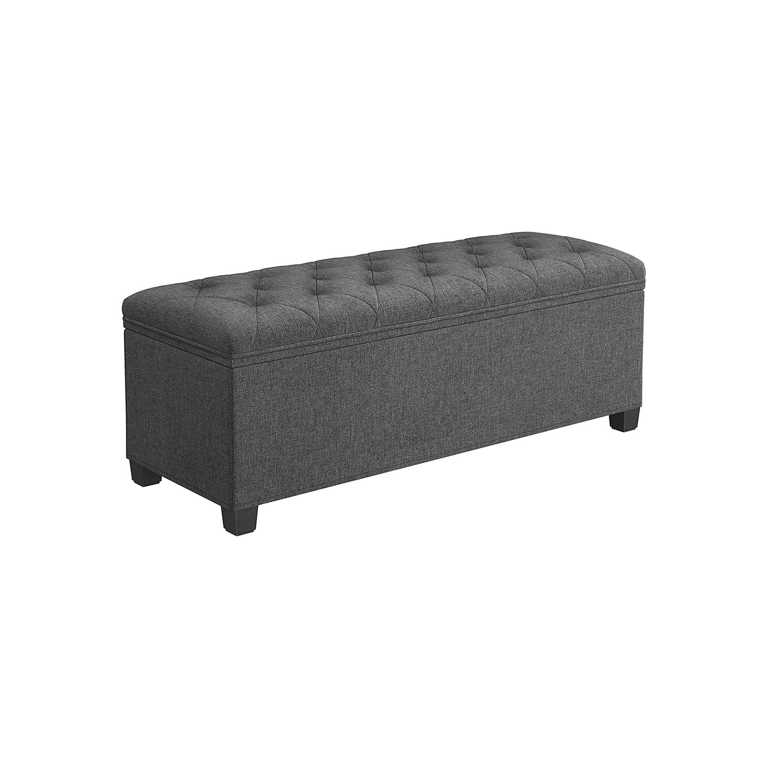 Storage Ottoman Bench With Legs - 660 lb Load - Large Capacity