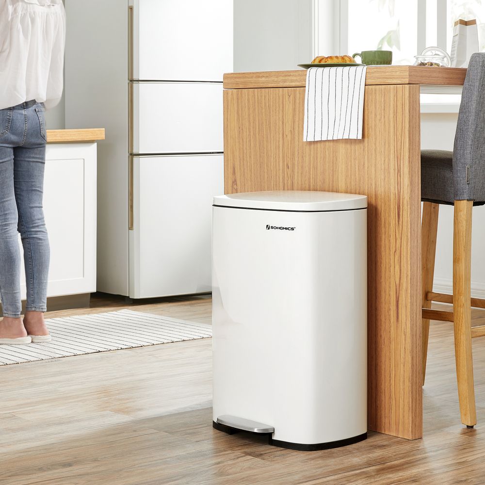 3 Gallon Step Trash Can – Soft Close Lid – Stainless Steel Kitchen Bin