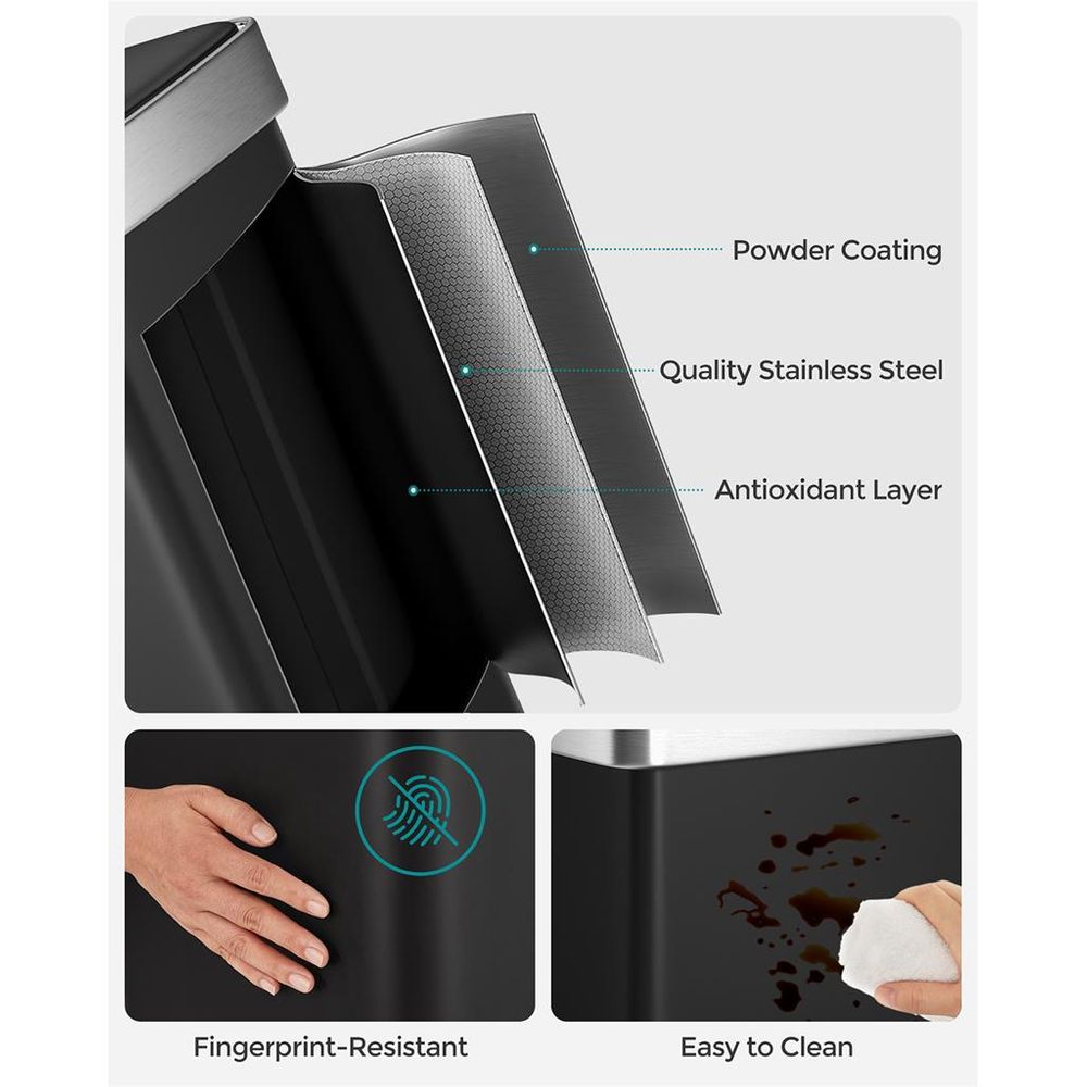 Trash Can - 16 Gallon Dual Compartment - Soft Close Lid