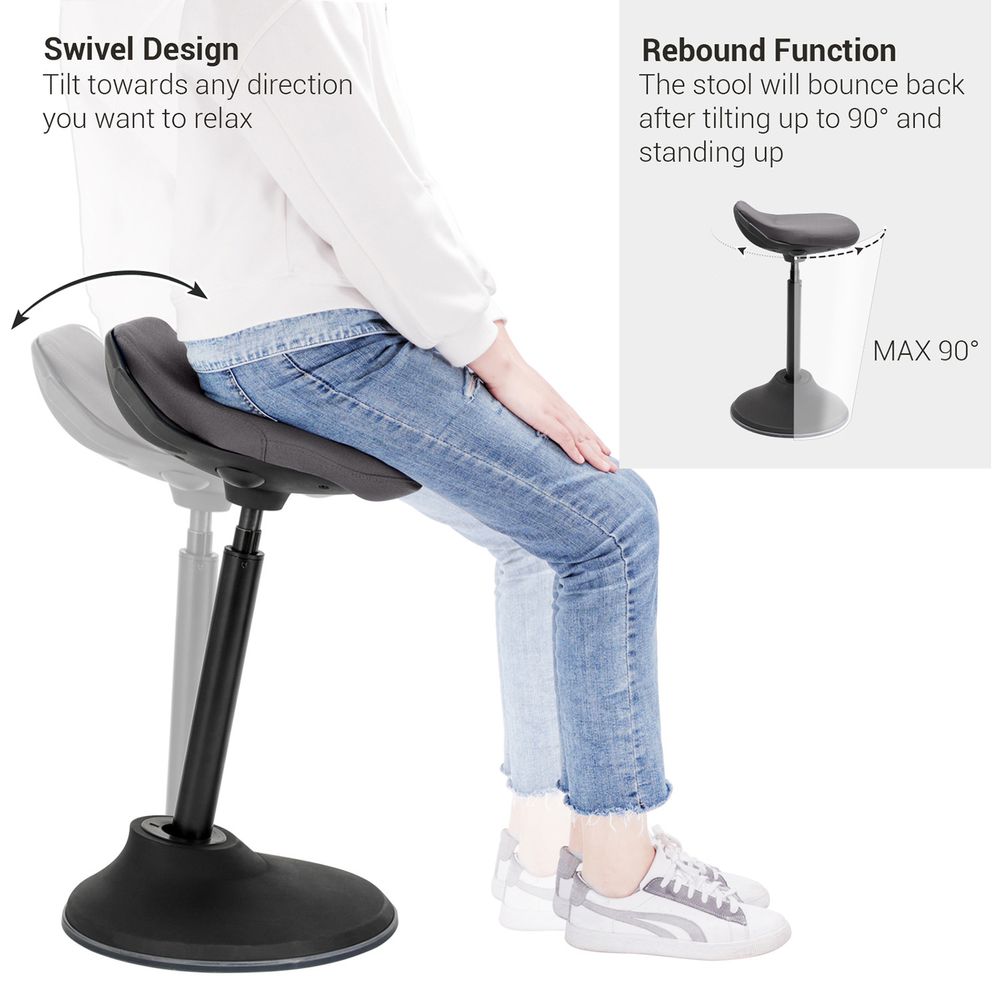Standing Desk Chair - Adjustable Height - Ergonomic Sit Stand Stool