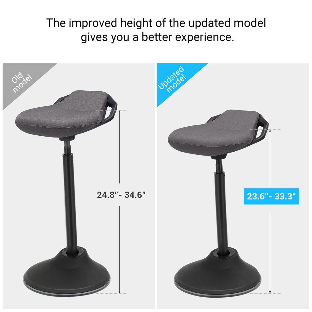 Standing Desk Chair - Adjustable Height - Ergonomic Sit Stand Stool