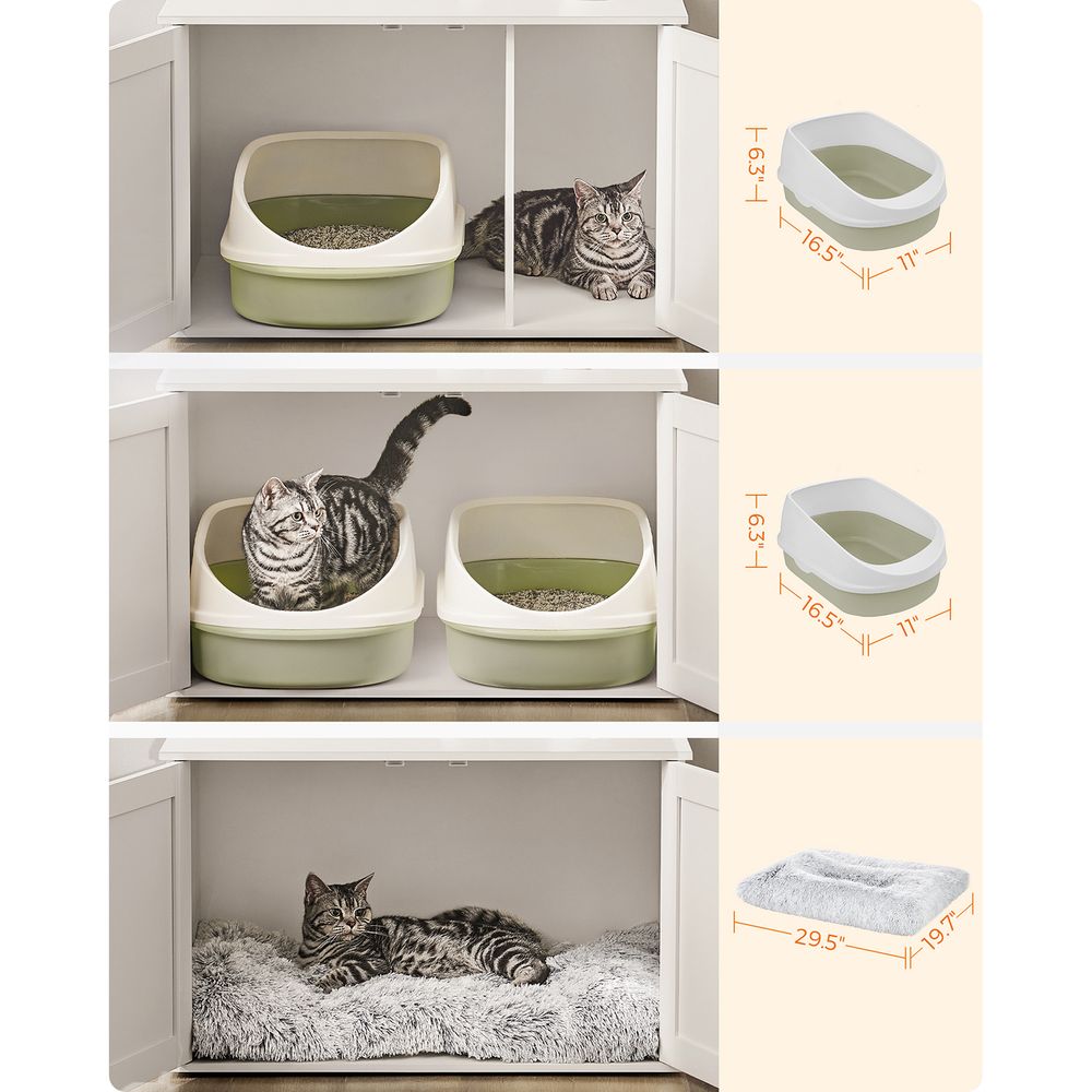 Cat Litter Box Enclosure – Removable Divider – Furniture Cabinet