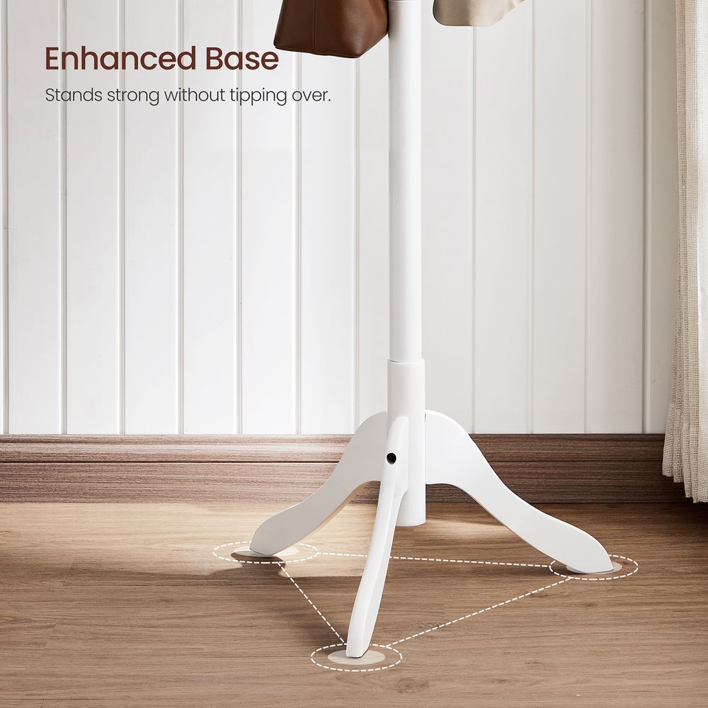 Solid Wood Coat Rack - Freestanding - 8 Hook Design