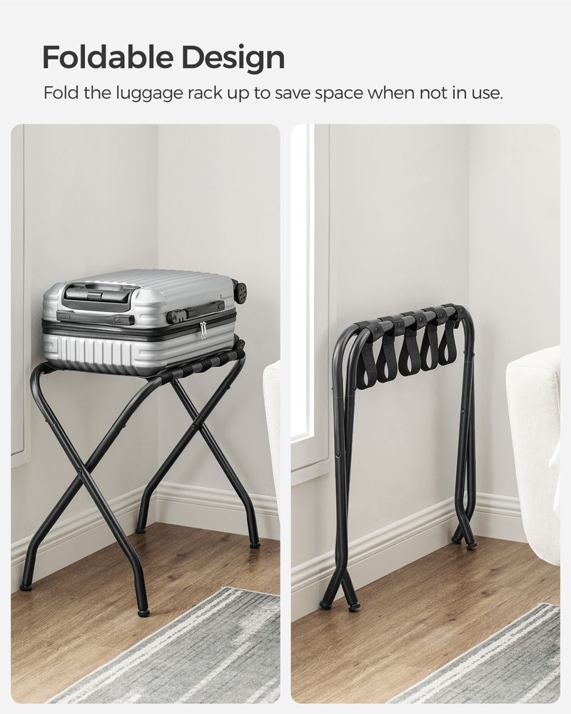 Luggage Racks - Steel Frame Folding - Set Of 2 Guest Room