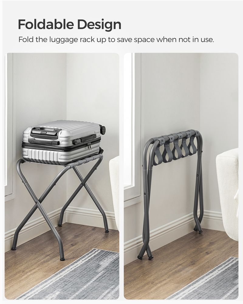 Luggage Racks - Steel Frame Folding - Set Of 2 Guest Room