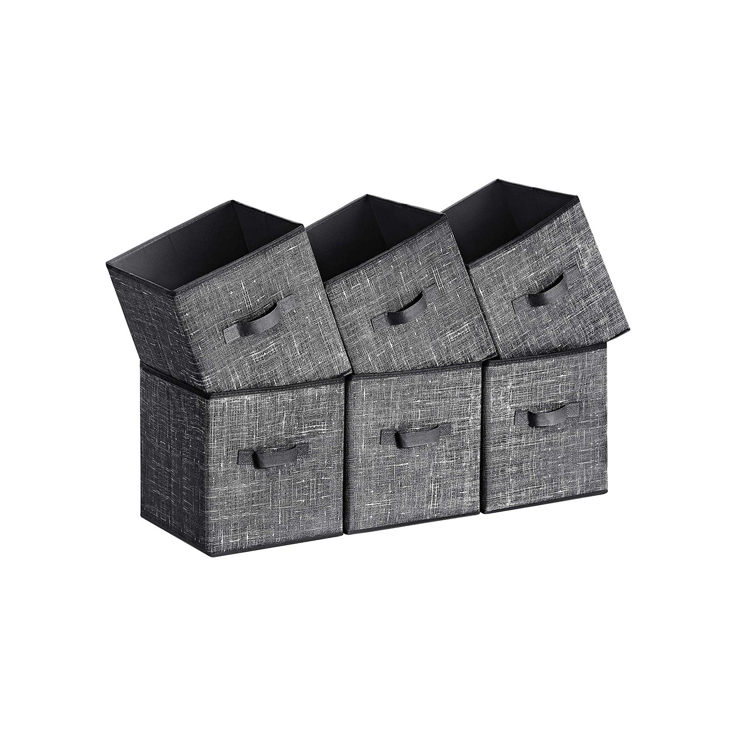 Storage Cubes - Non Woven Fabric - Double Handles - Set Of 6
