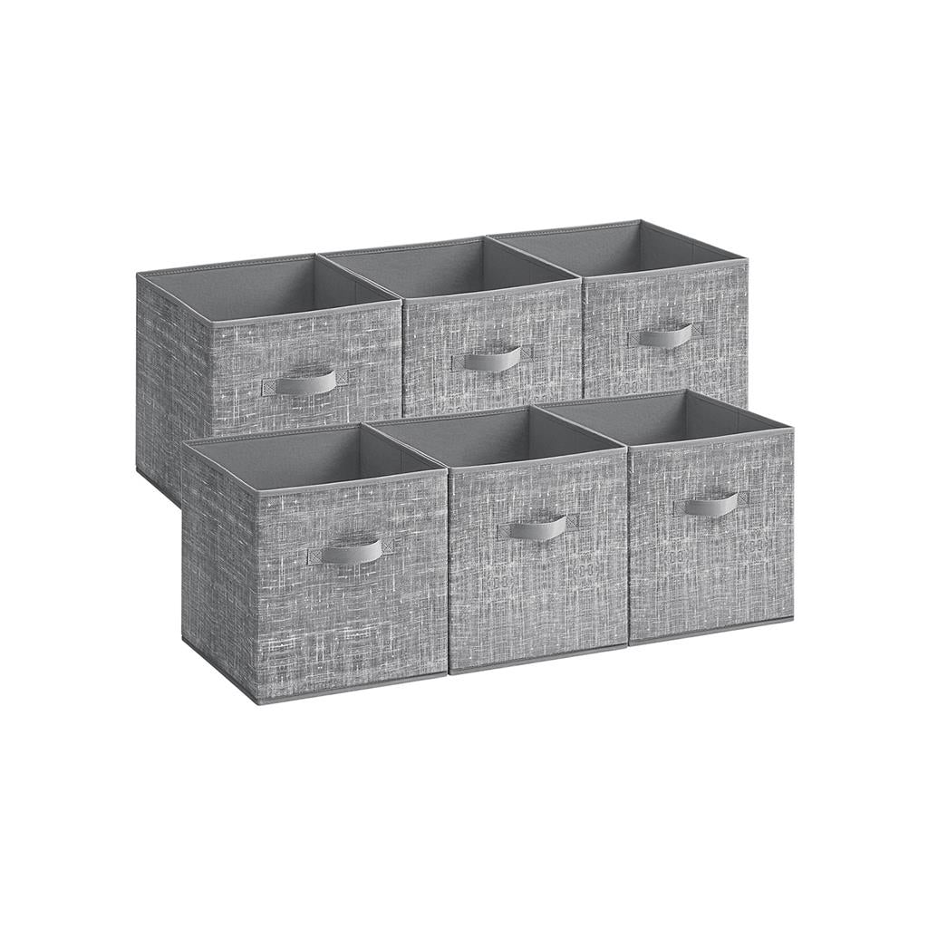 Storage Cubes - Non Woven Fabric - Double Handles - Set Of 6
