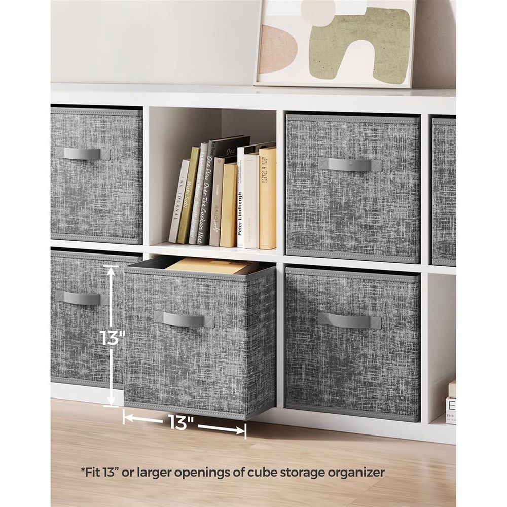 Storage Cubes - Non Woven Fabric - Double Handles - Set Of 6