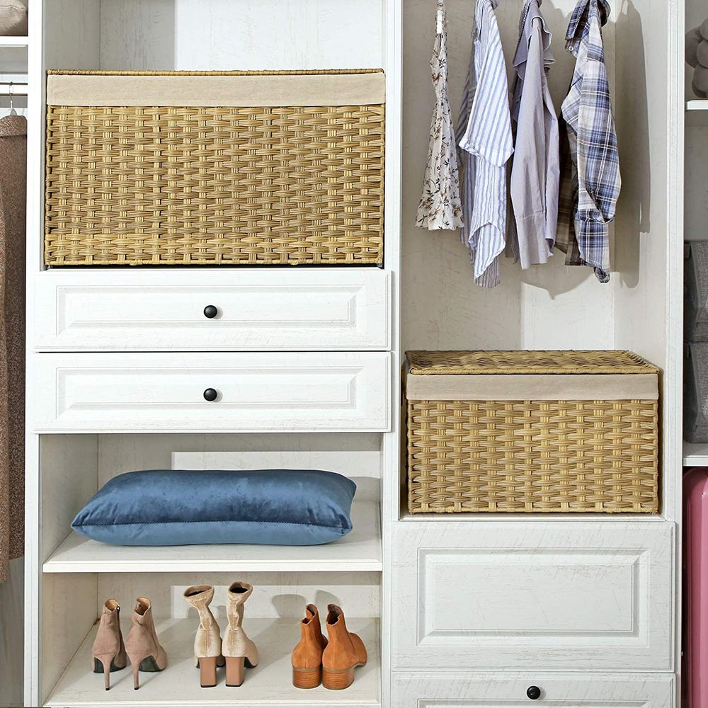 Storage Basket With Lid - 42.3 Gallon 160L - Large Capacity