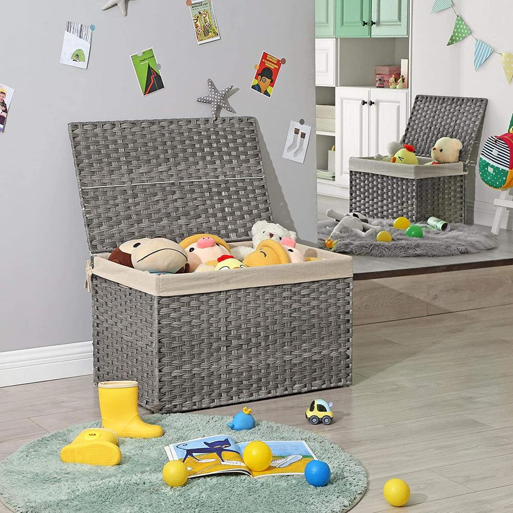 Storage Basket With Lid - 42.3 Gallon 160L - Large Capacity