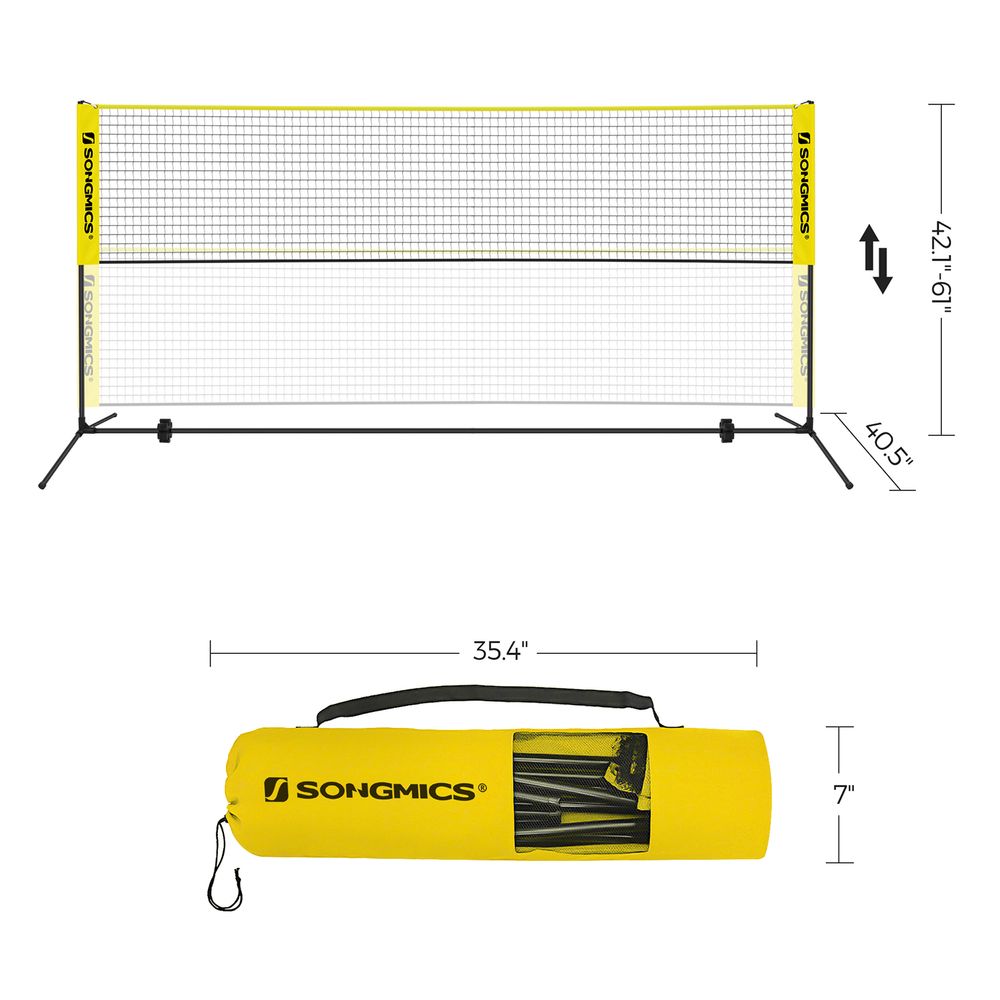 Badminton Net Portable Adjustable Height Net With Carry Bag