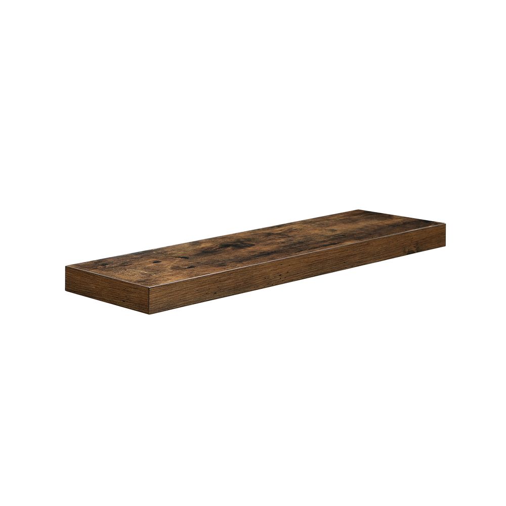 Floating Wall Shelf – Wood Grain Finish – Rustic Display Storage