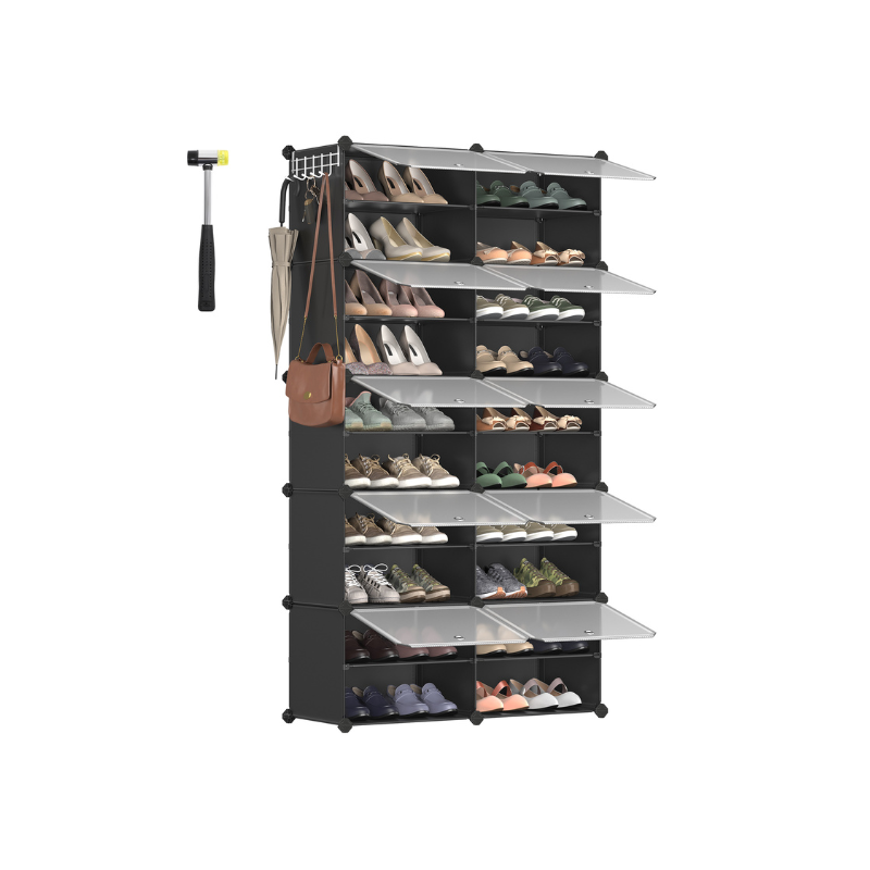 Shoe Organizer Cabinet - 6 Cubes With Doors - Holds 24 Pairs