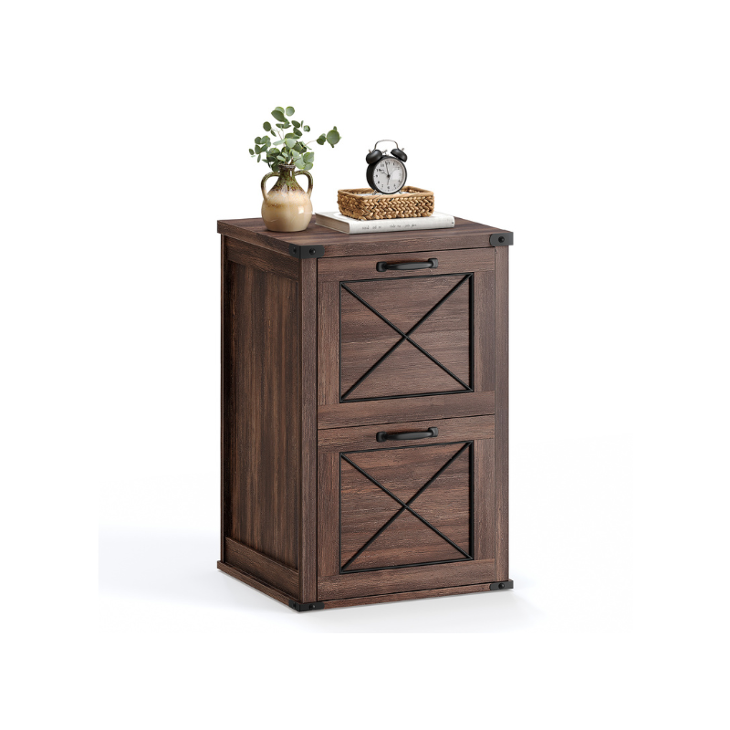 File Cabinet With 2 File Drawers – Fits A4 – Farmhouse Office Storage