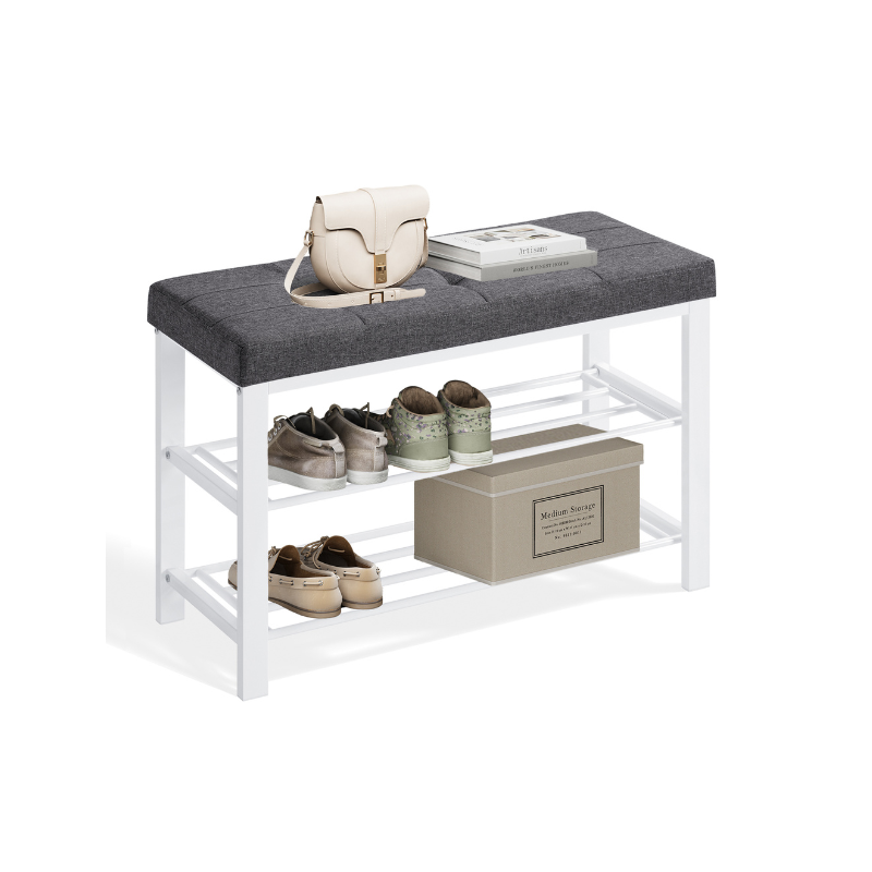 Shoe Bench With Cushion - Entryway Shoe Storage Seating