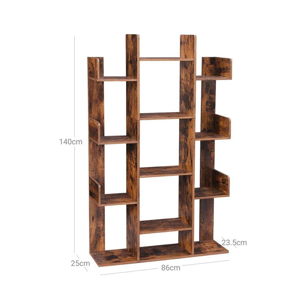 Tree-Shaped Bookcase - 13 Shelf Storage - Space Saving