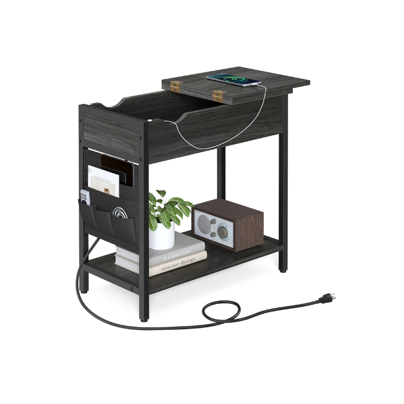 End Tables Set With USB Ports And Outlets - Power Storage