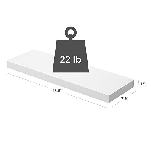 Floating Wall Shelf – Wood Grain Finish – Rustic Display Storage