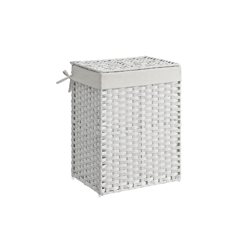 Laundry Basket With Lid - Synthetic Rattan - 23.8 Gallon