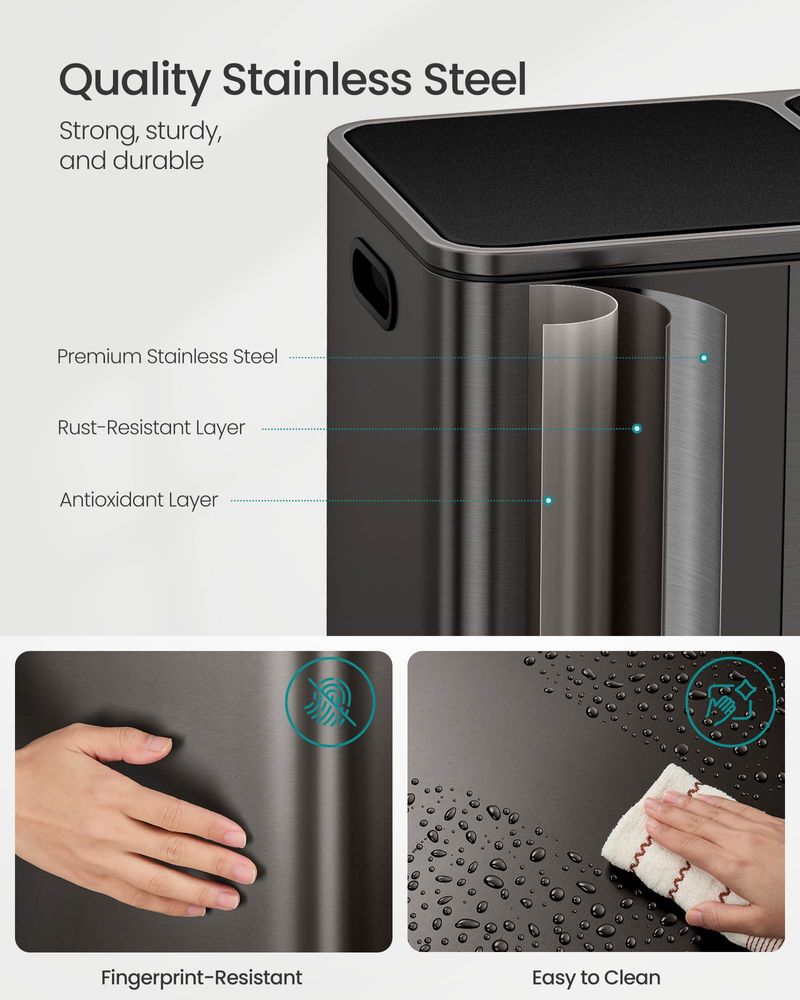 Trash Can - Dual 10.6 Gallon - Soft Close Pedal Kitchen