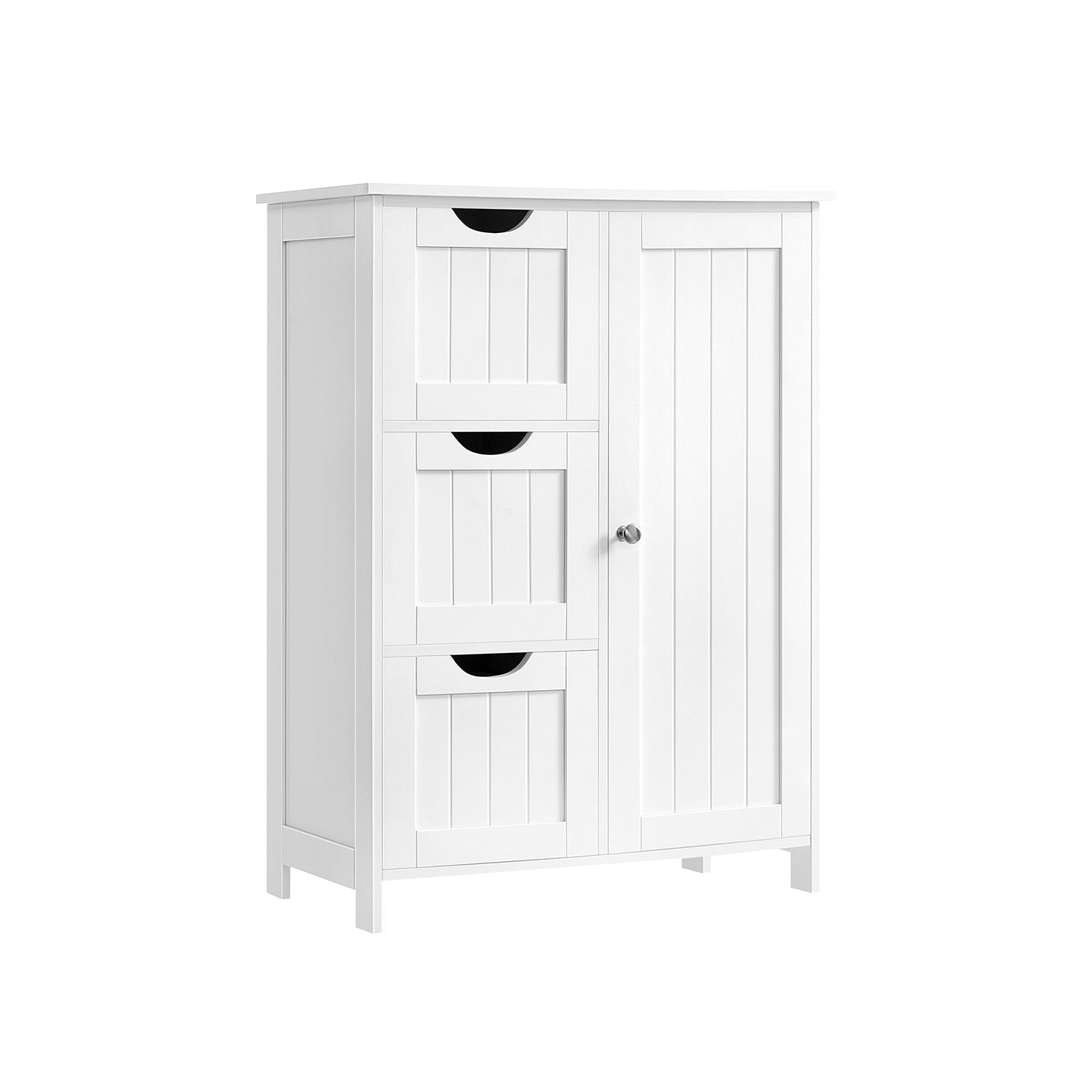 Bathroom Storage Cabinet - White - 3 Drawers - Adjustable Shelf