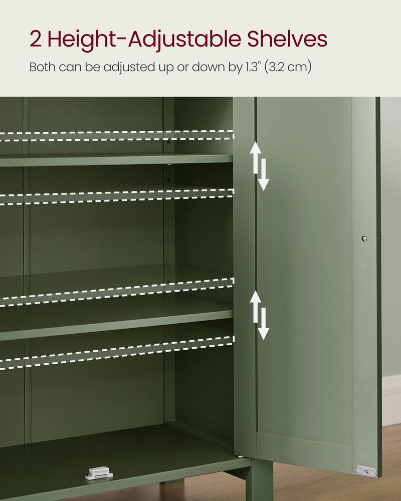 Bathroom Storage Cabinet - 2 Adjustable Shelves - Freestanding
