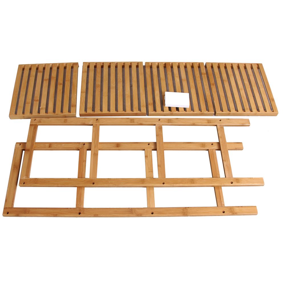 4-Tier Bamboo Bathroom Shelf – Narrow Design – Space-Saving Storage Rack