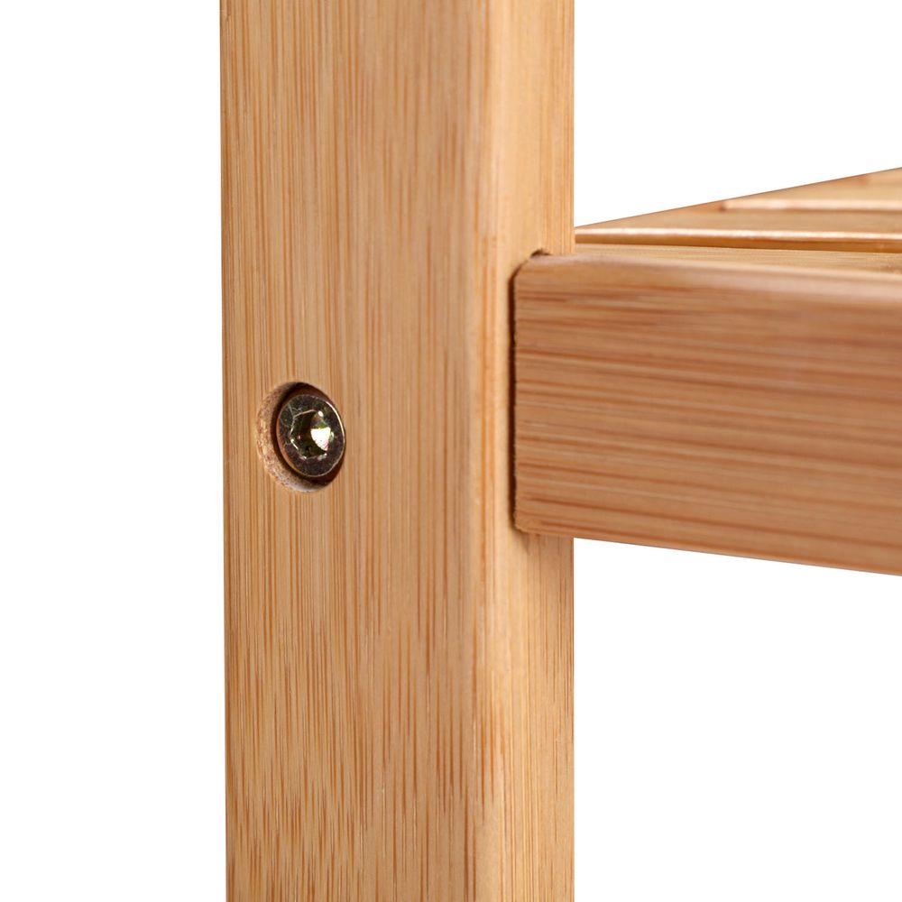 4-Tier Bamboo Bathroom Shelf – Narrow Design – Space-Saving Storage Rack