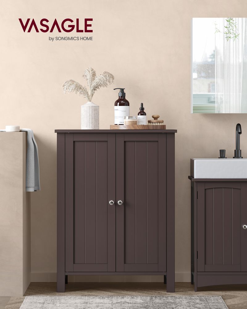 Bathroom Storage Cabinet - 2 Adjustable Shelves - Freestanding