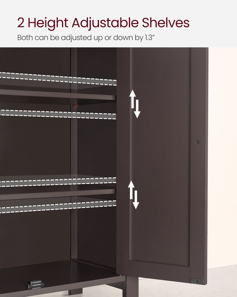 Bathroom Storage Cabinet - 2 Adjustable Shelves - Freestanding