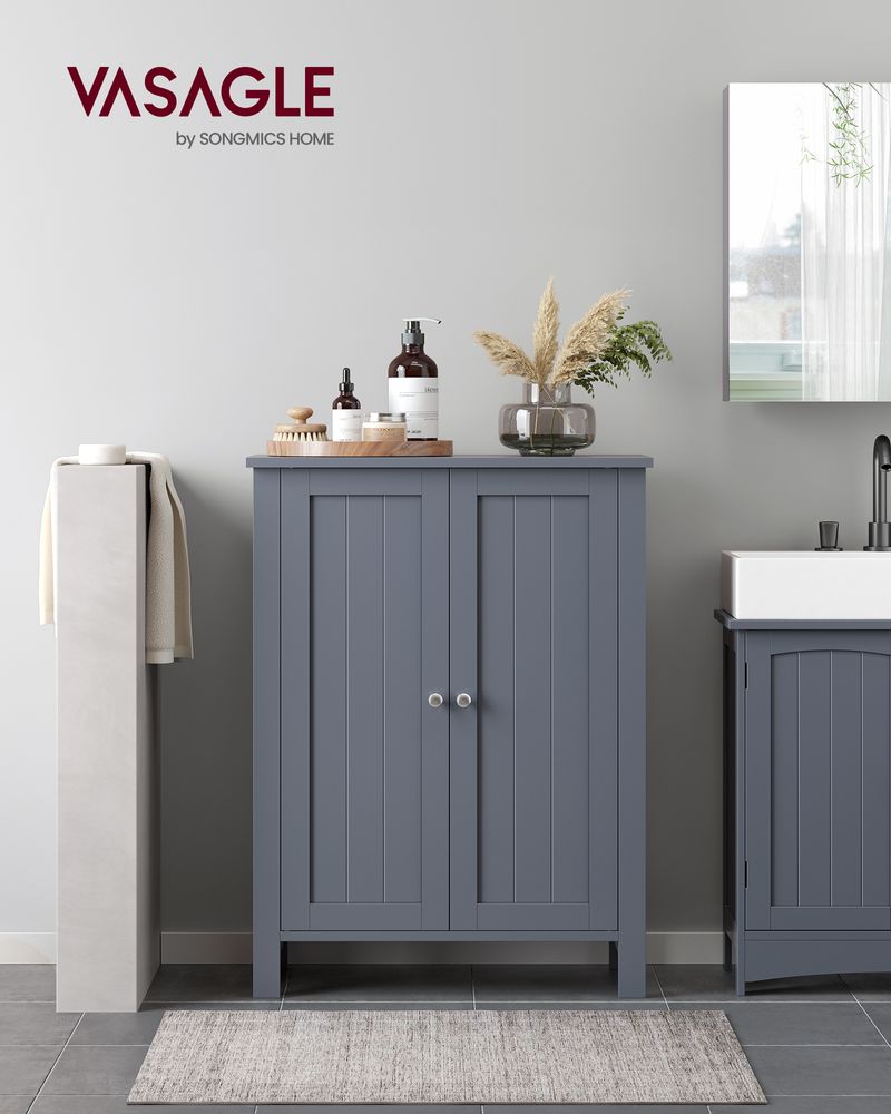 Bathroom Storage Cabinet - 2 Adjustable Shelves - Freestanding