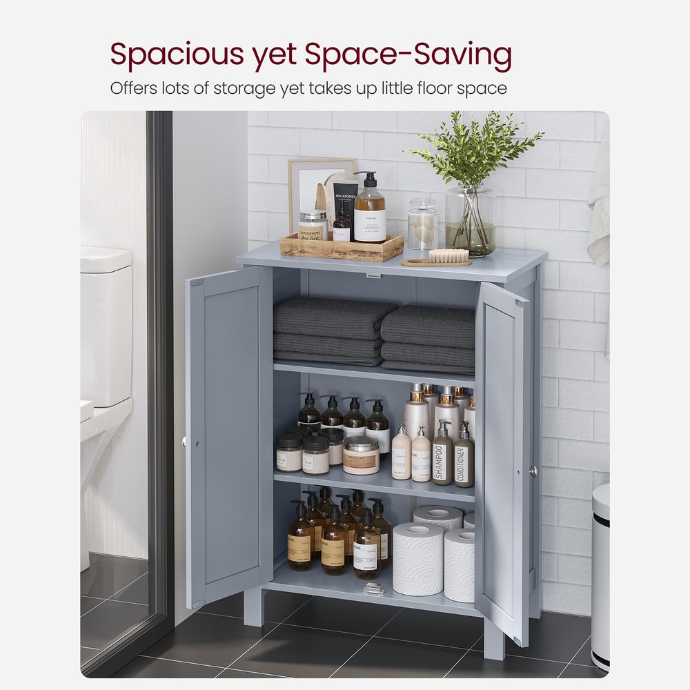 Bathroom Storage Cabinet - 2 Adjustable Shelves - Freestanding