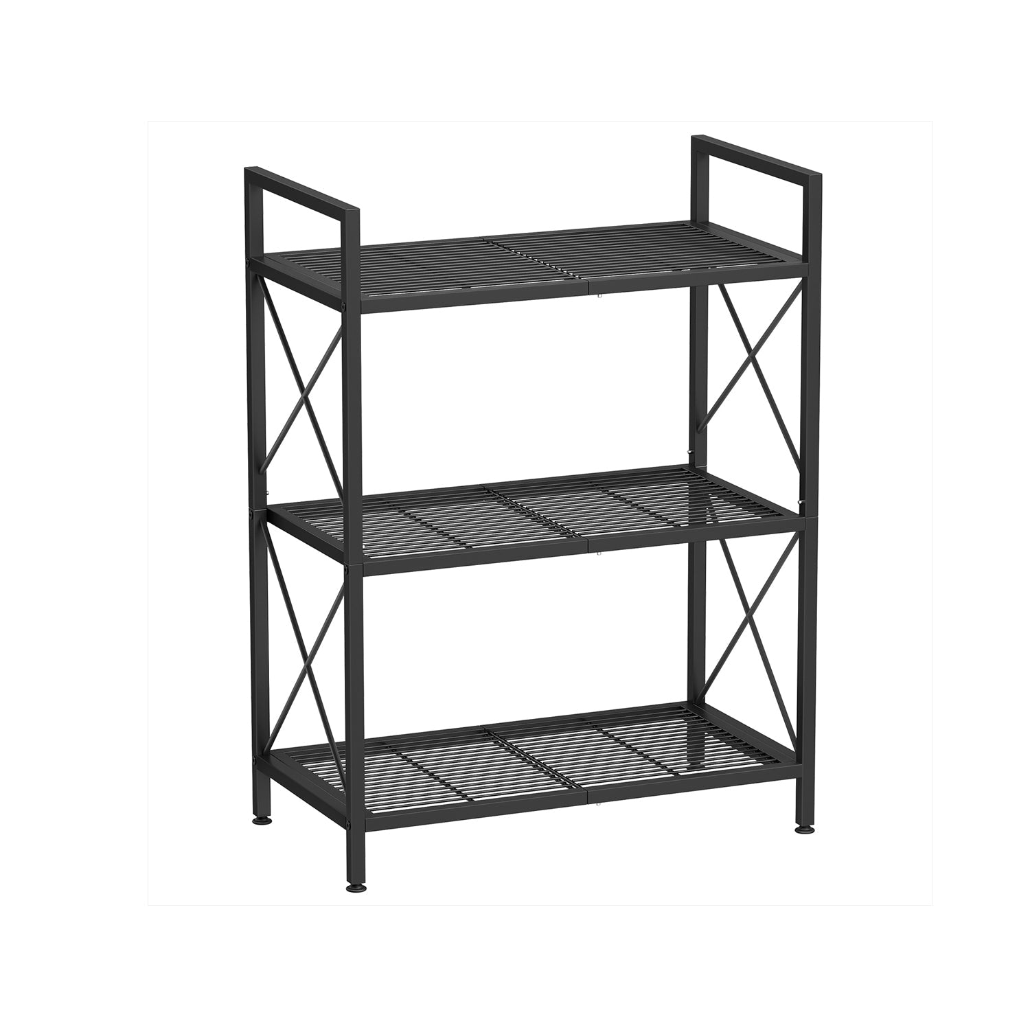 Metal Storage Rack - 3 Tier - With Wheels Or Adjustable Feet