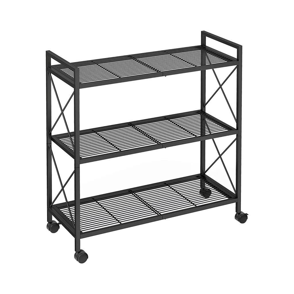 Metal Storage Rack - 3 Tier - With Wheels Or Adjustable Feet