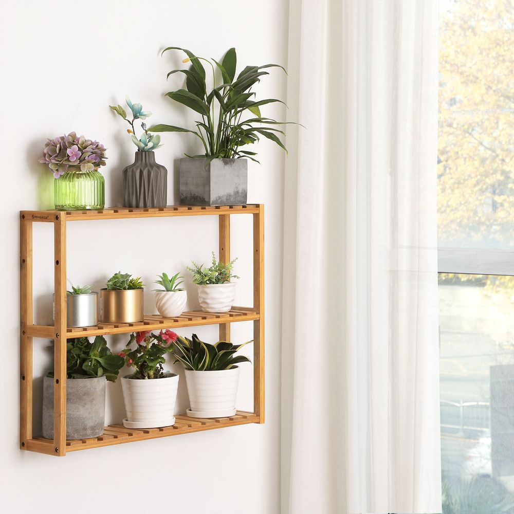 3-Tier Bamboo Bathroom Shelf – Adjustable Shelves – Wall Mount or Freestanding