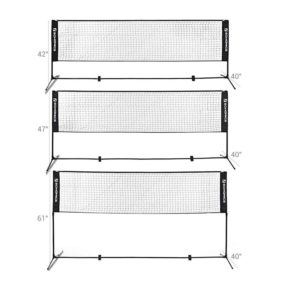 Badminton Net Portable Adjustable Height Net With Carry Bag